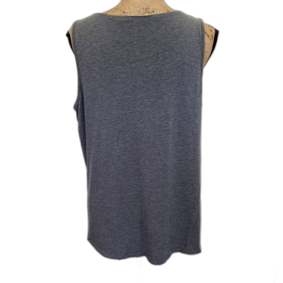 Nottibianche Lyocell Stretch Sleep Tank With Shelf Bra Dark Gray Size Large - Picture 2 of 4